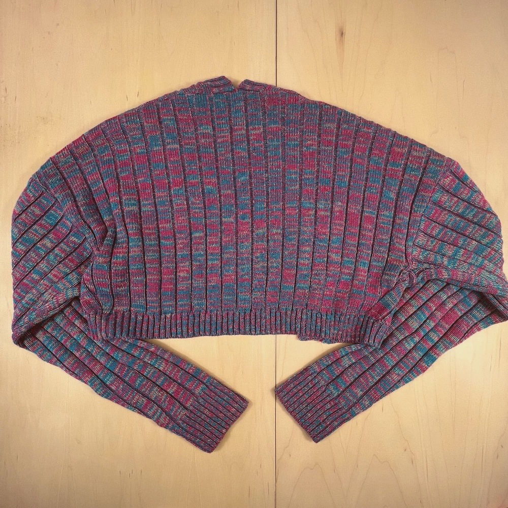 Wild Fable Vibrant Pink and Teal Cardigan - Picture 3 of 11